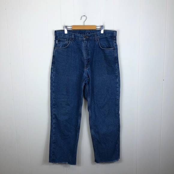 Carhartt Fleece Lined Jeans Sz 36x29 - Picture 1 of 10